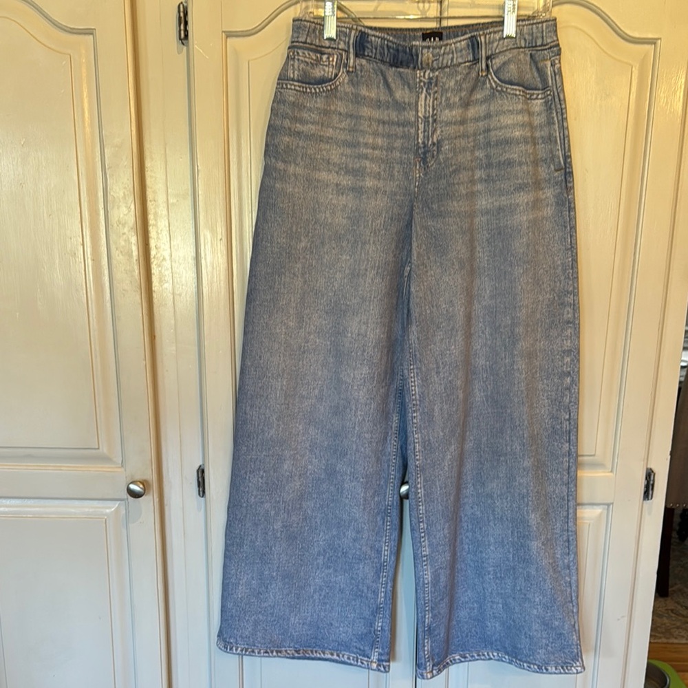 Wide-Leg Knit Baggy Jeans